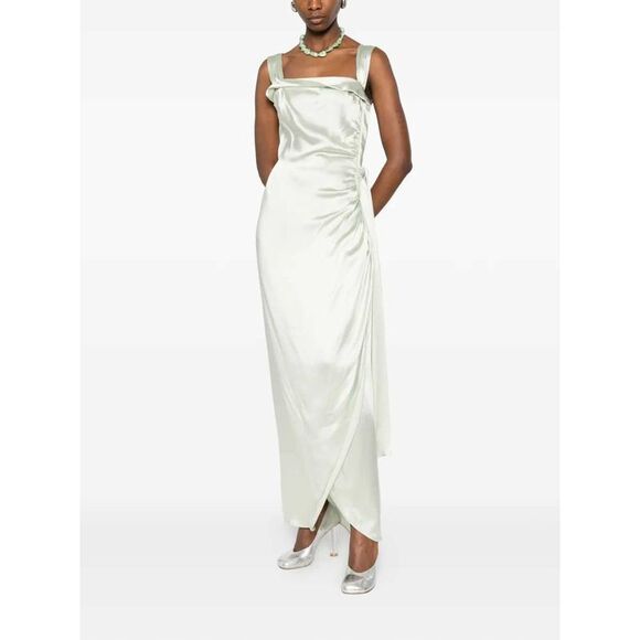 Maison Margiela Women Long Draped Dress - Picture 2 of 5